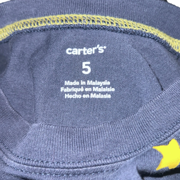Boys Carter's Blue Short Sleeve Graphic Tee Shirt Size 5T - Picture 2 of 2
